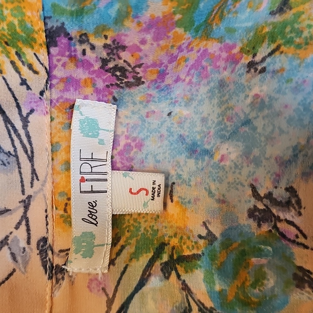 Love, Fire Sheer Multicolor Floral Top - Picture 9 of 12